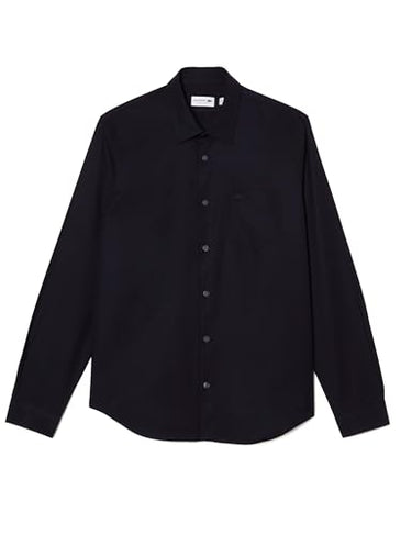 Lacoste Herren Businesshemd Langarm CH8522, Männer Hemd,einfarbig,Regular Fit,Blau,40 im Sale